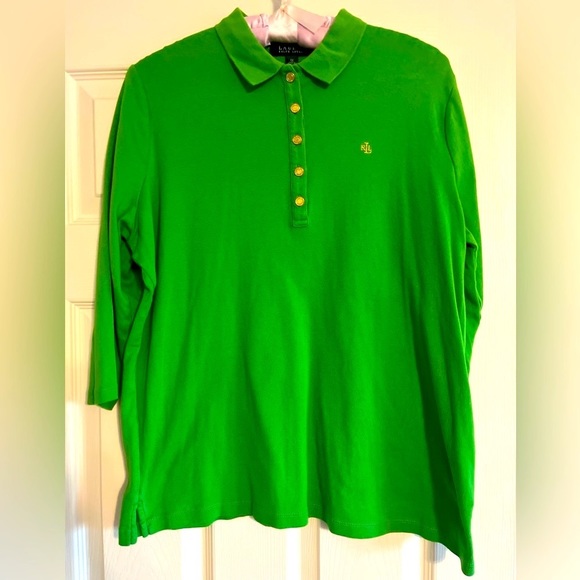 Lauren by Ralph Lauren Green Shirt Women Plus Size 1X - Picture 1 of 7